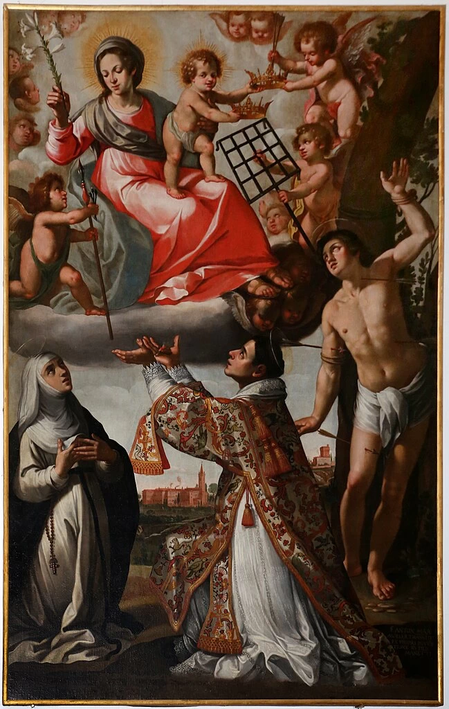 Madonna in gloria coi ss. Caterina da Siena, Lorenzo e Sebastiano